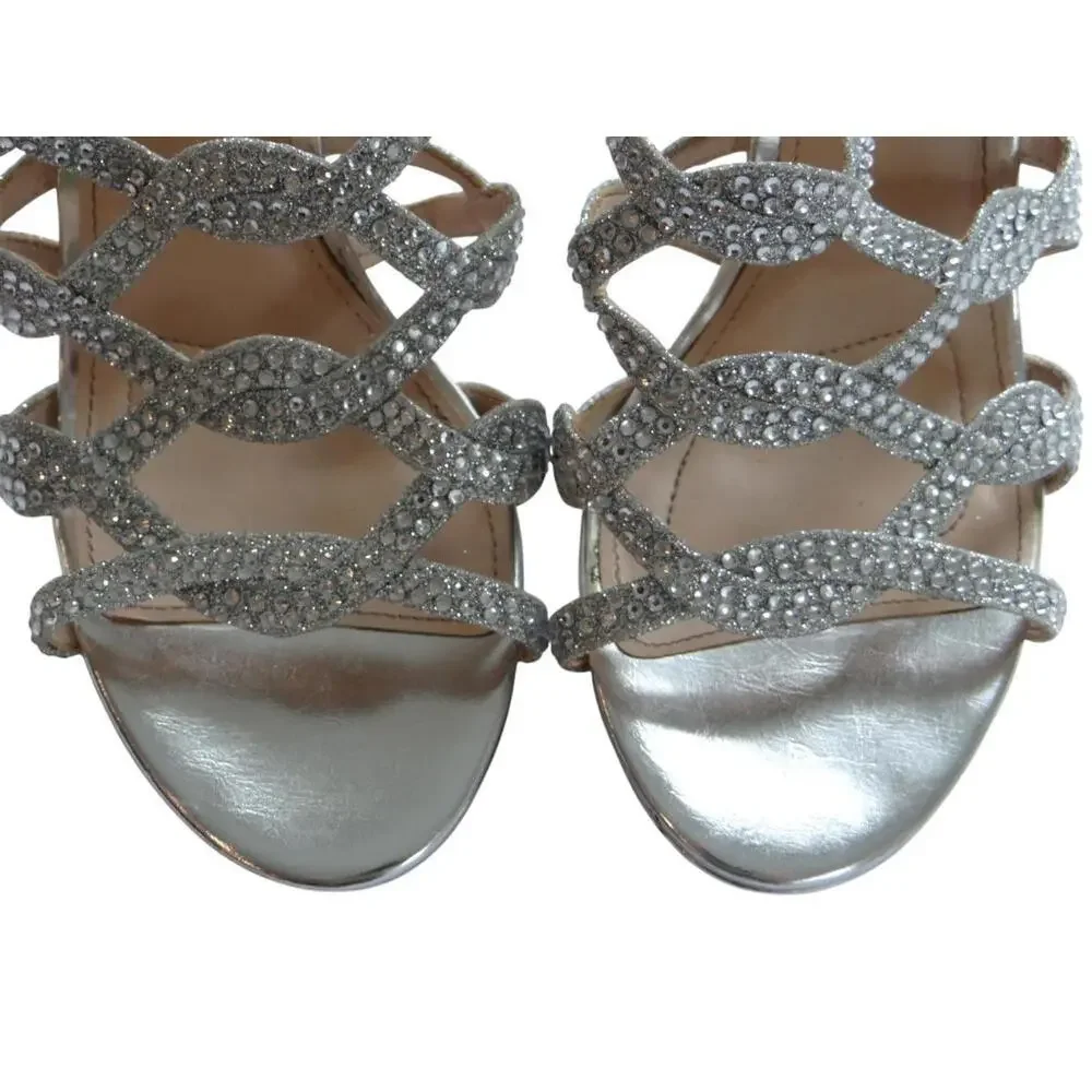 I. Miller Women's Silver Rhinestone Strappy‎ Sandals